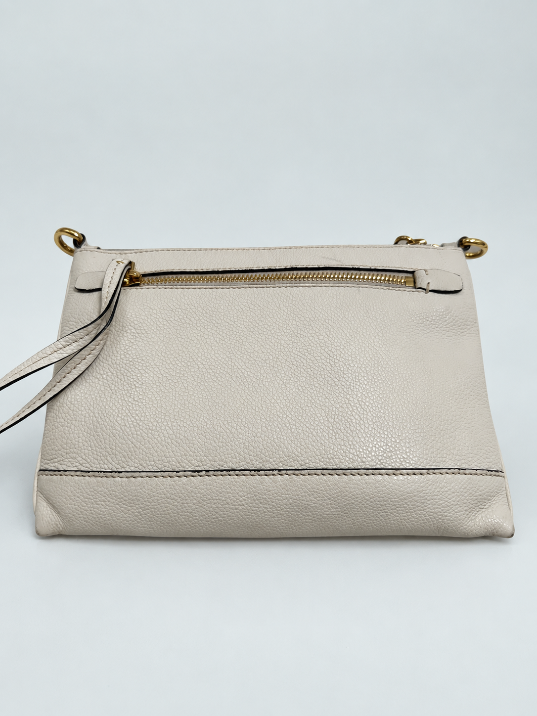 Prada Vitello Daino Flat Zipper Messenger Crossbody Sling