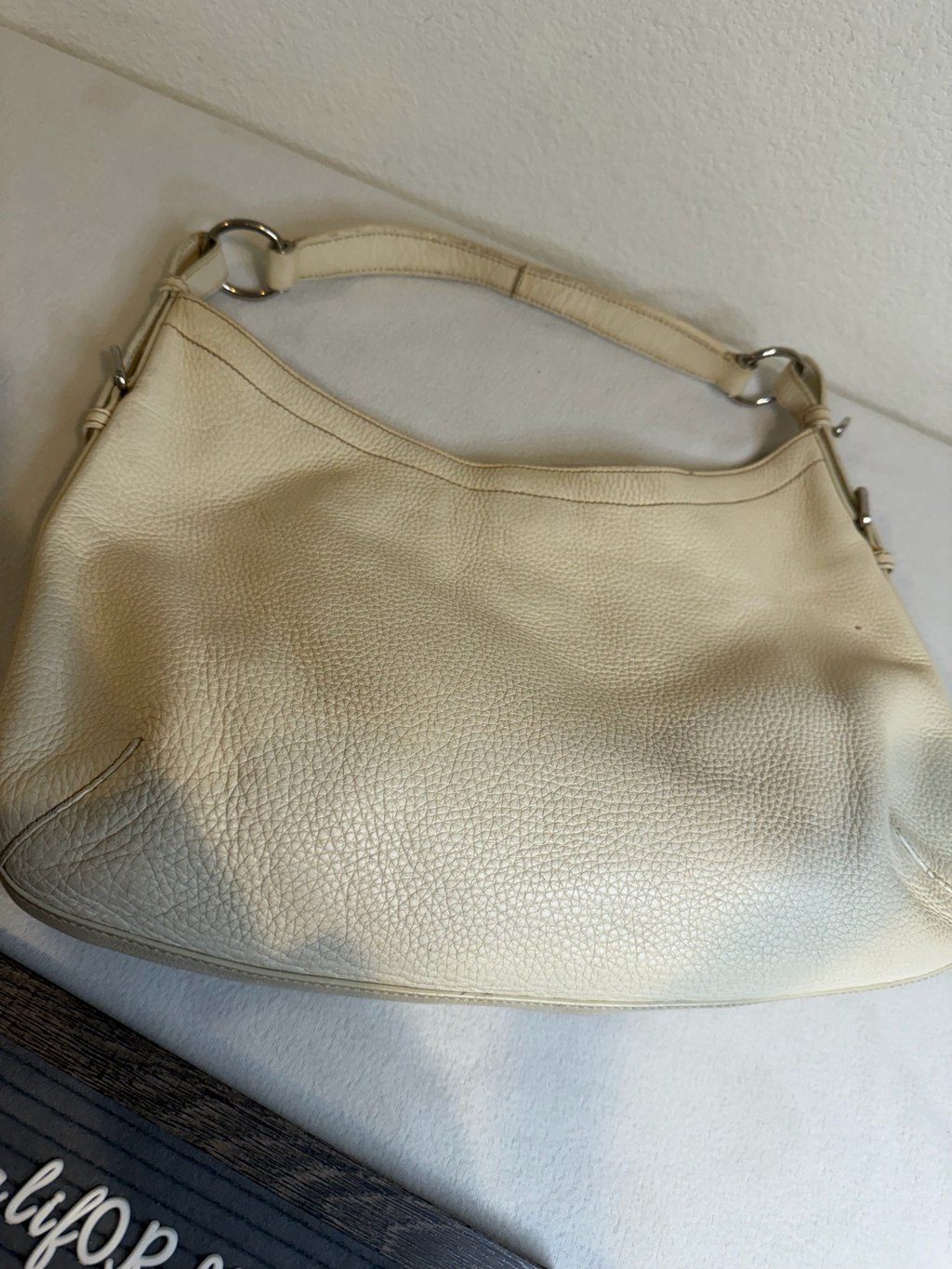 Prada Pebbled Leather Hobo Shoulder