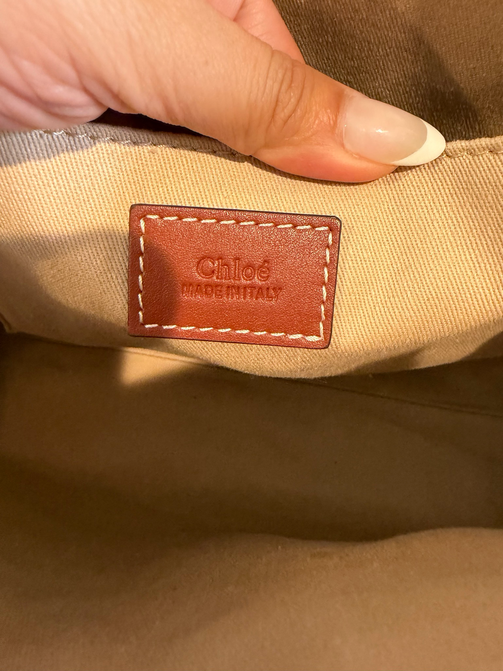 Chloe Woody Monogram Canvas Tote Shoulder Bag