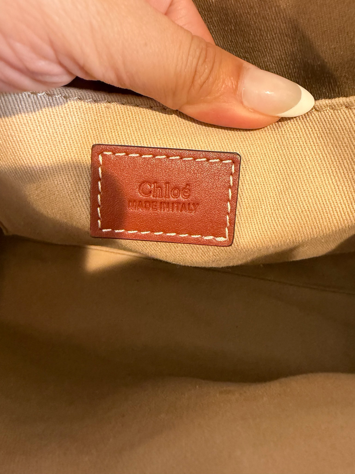 Chloe Woody Monogram Canvas Tote Shoulder Bag