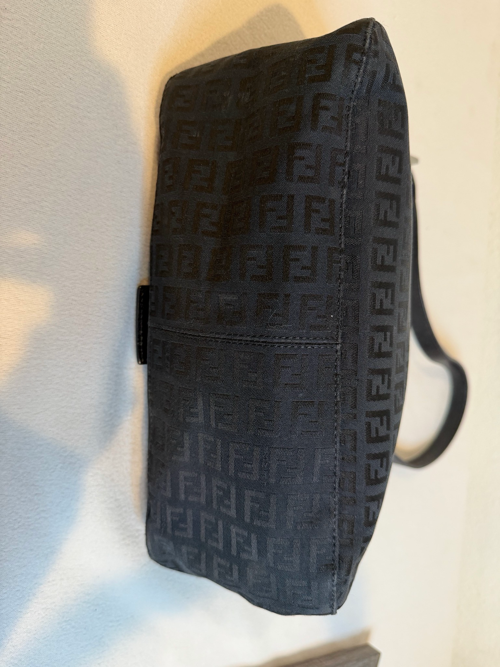 Fendi Zucca Mama Baguette Flap Shoulder Hobo