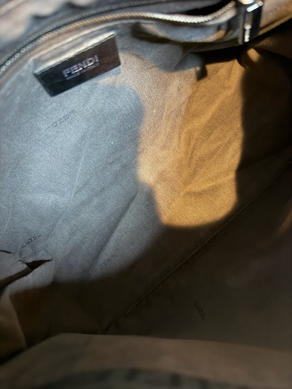 Fendi Zucca Mama Baguette Flap Shoulder Hobo