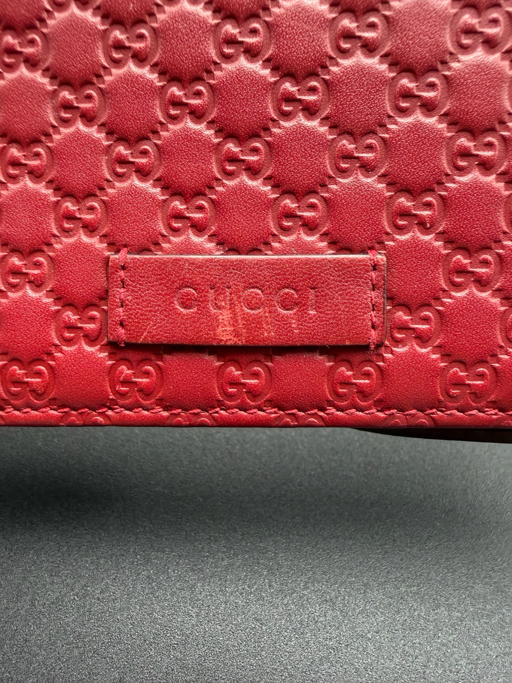 Gucci Micromonogram Messenger Flap Wallet on Strap Crossbody