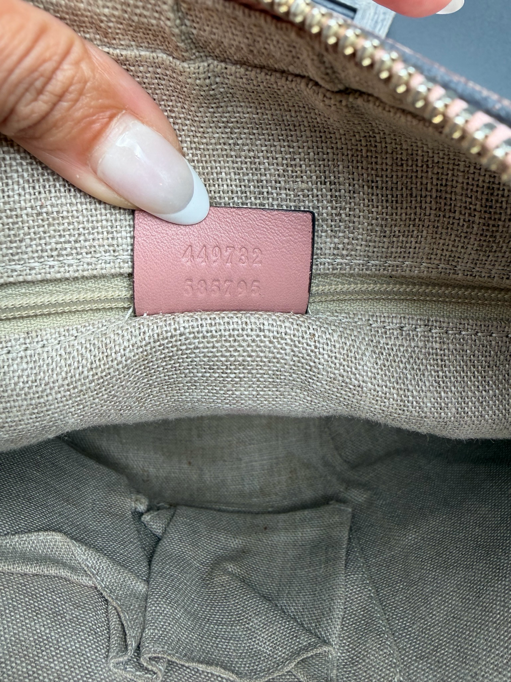 Gucci Leather Hobo Micro Monogram Shoulder Bag