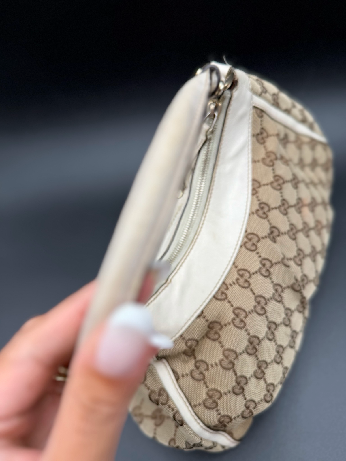 Gucci Abbey Hobo Canvas D-Ring Shoulder