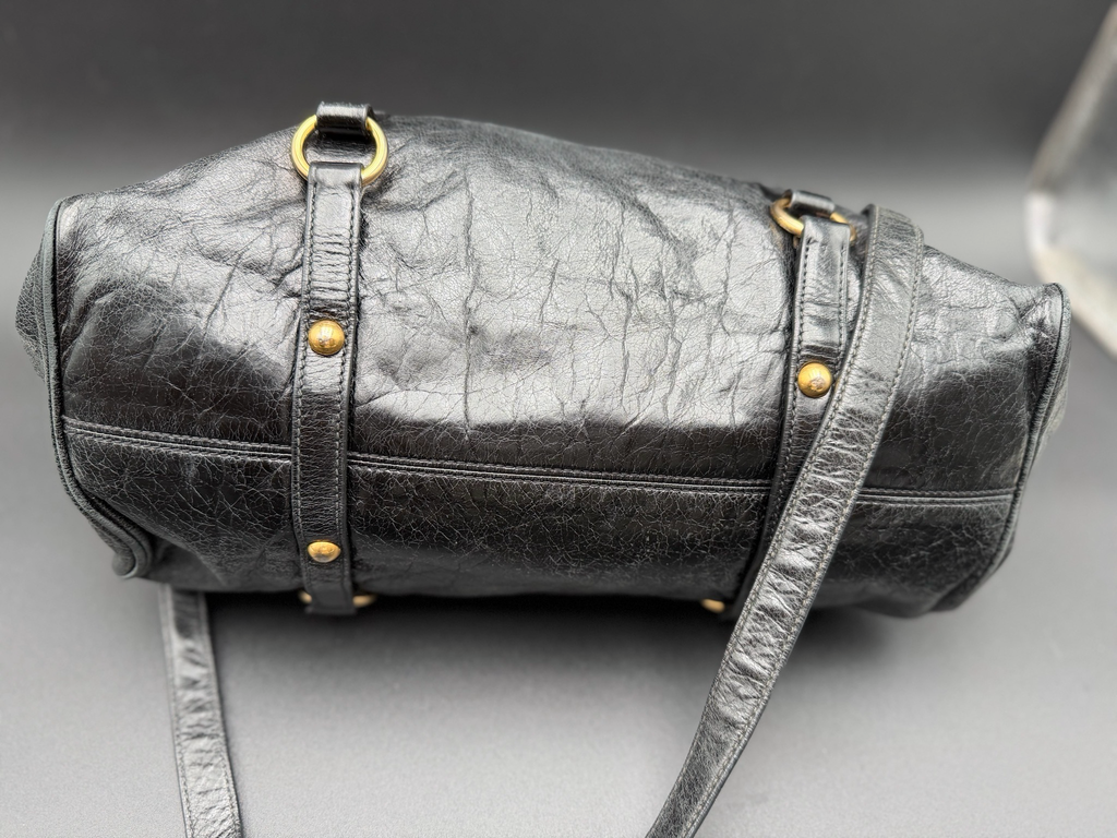 Miumiu Vitello Lux Bow Crossbody Messenger Bag