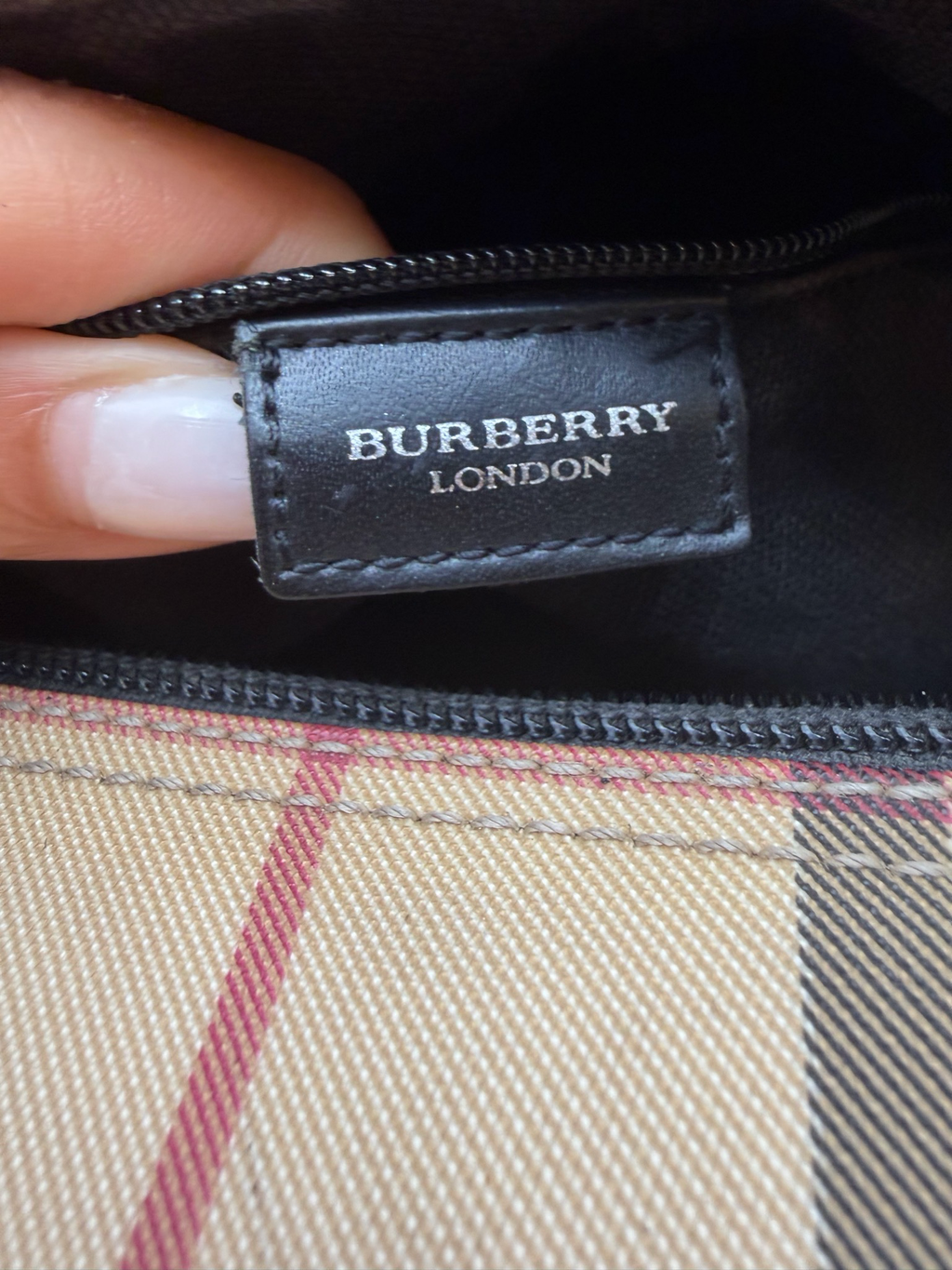 Burberry Haymarket Check Boston Barrel Tote Shoulder Bag