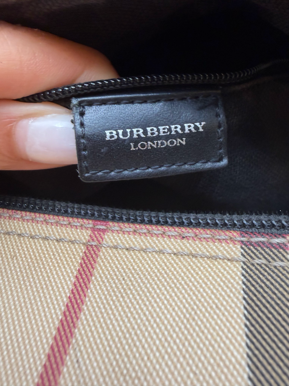 Burberry Haymarket Check Boston Barrel Tote Shoulder Bag
