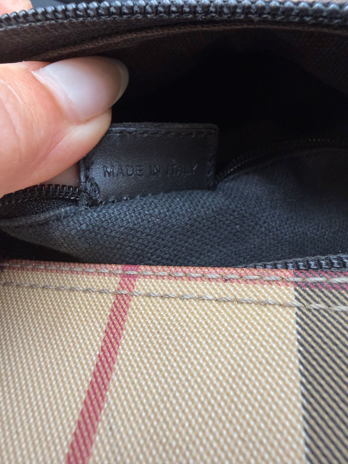 Burberry Haymarket Check Boston Barrel Tote Shoulder Bag