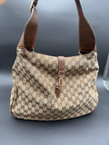 Gucci Jackie Hobo Monogram Canvas Piston Lock