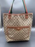 Gucci Vintage Supreme Plus Web Strap Tote