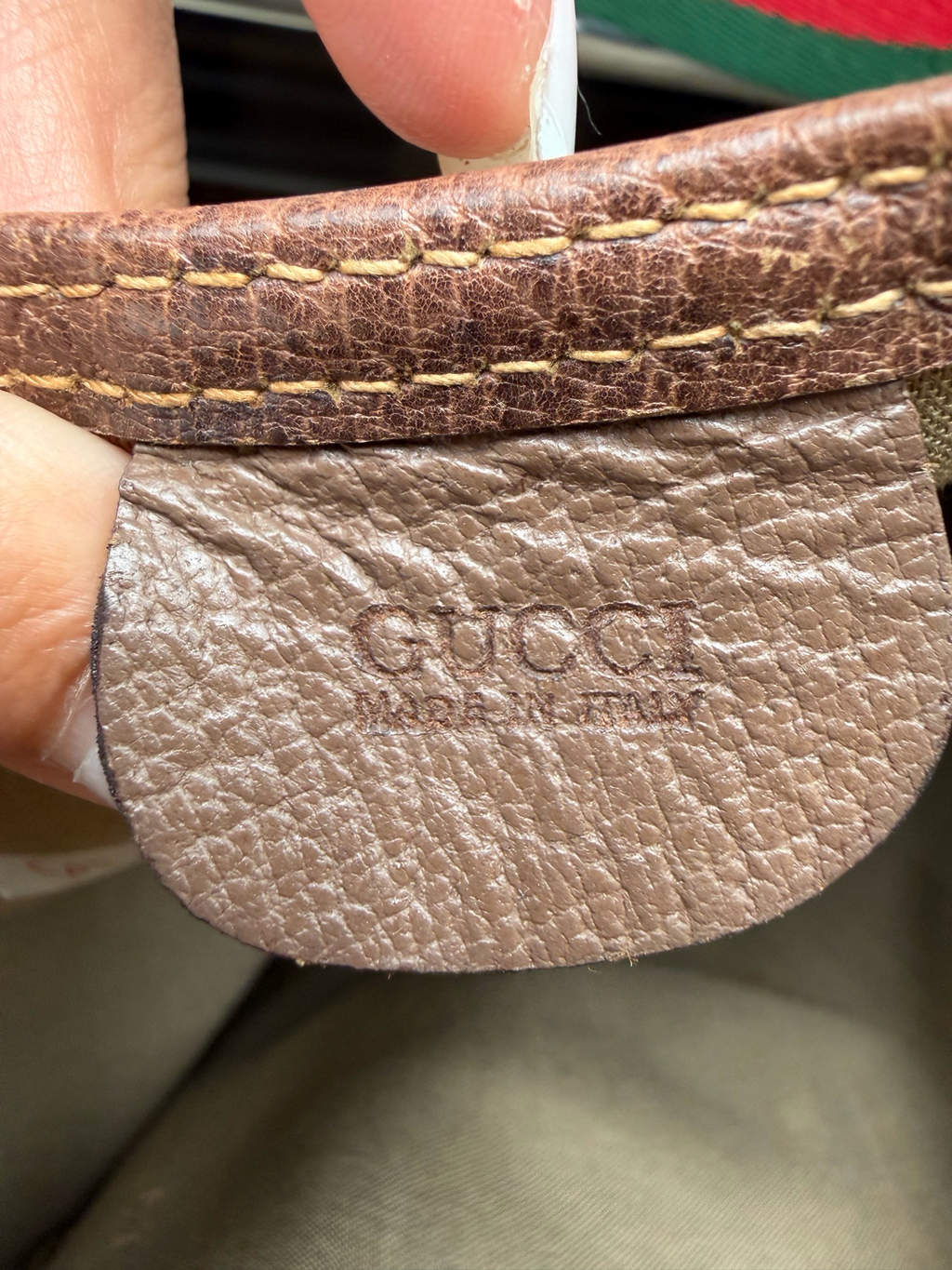 Gucci Vintage Supreme Plus Web Strap Tote