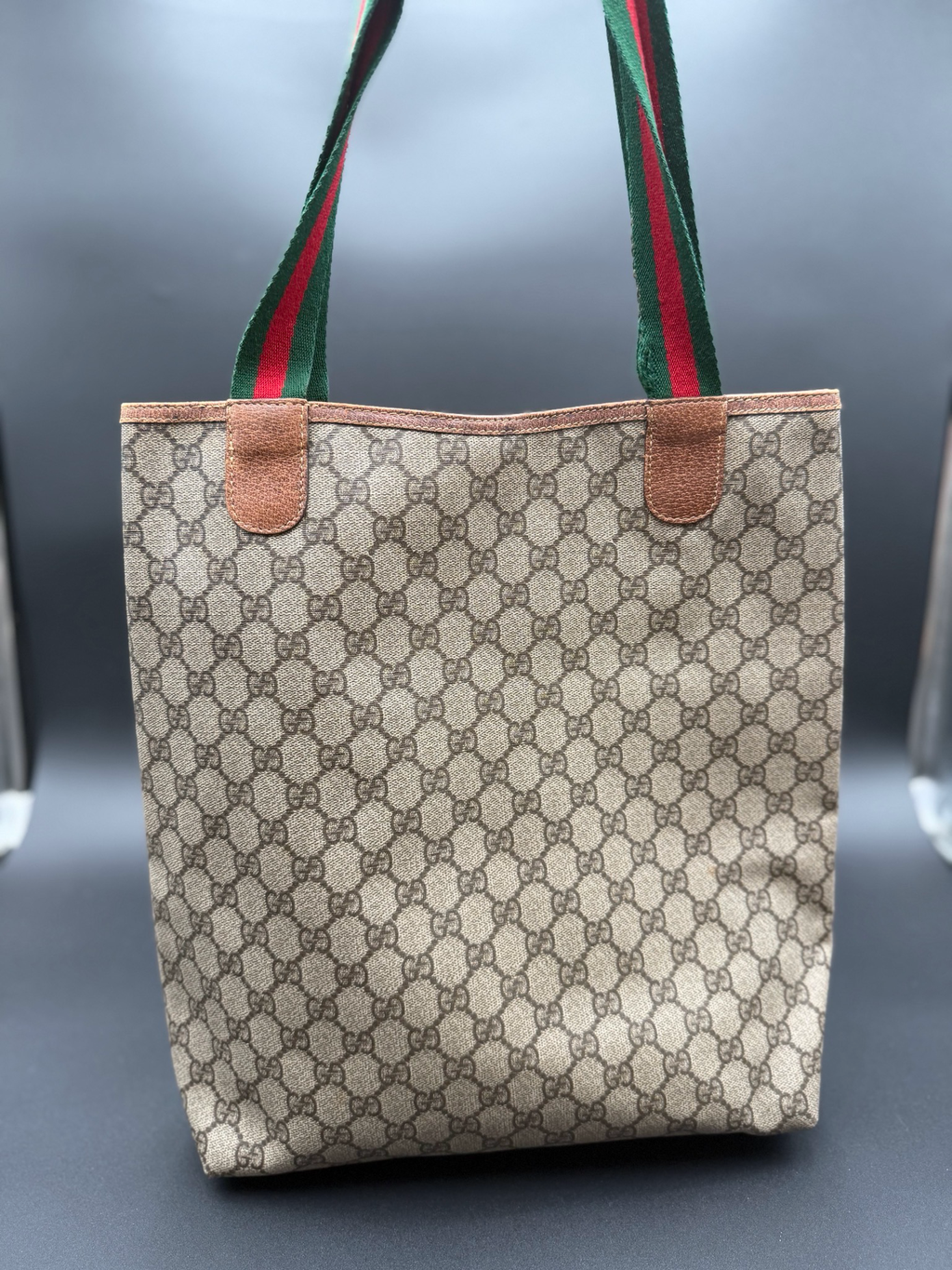 Gucci Vintage Supreme Plus Web Strap Tote
