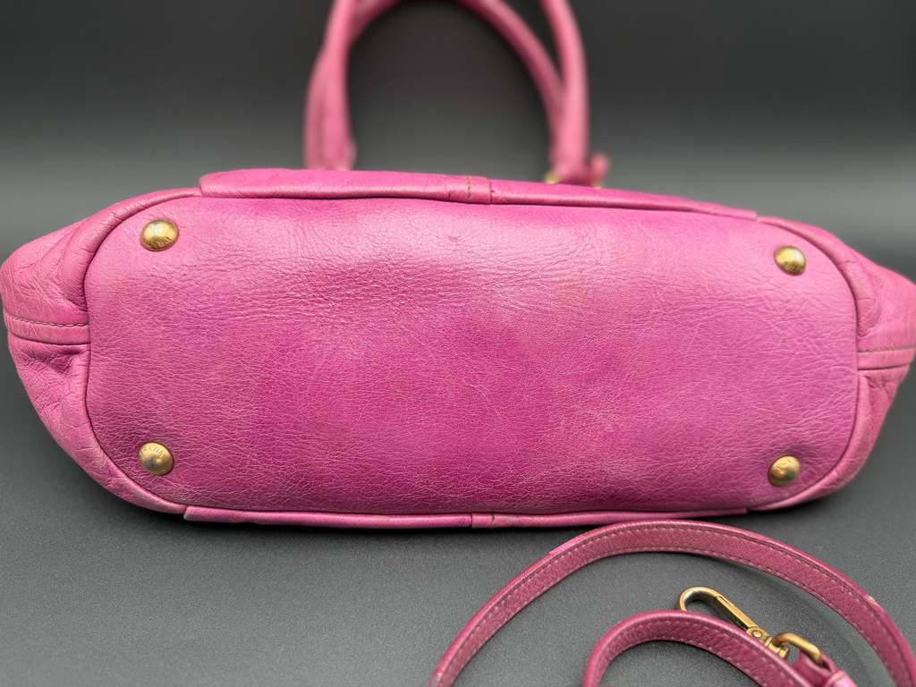 Prada Vitello Shine Convertible Messenger Crossbody Sling