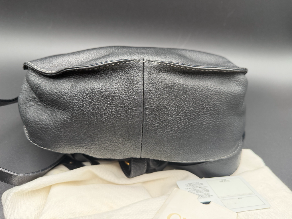 Chloe Marcie Saddle Messenger Crossbody Sling Black