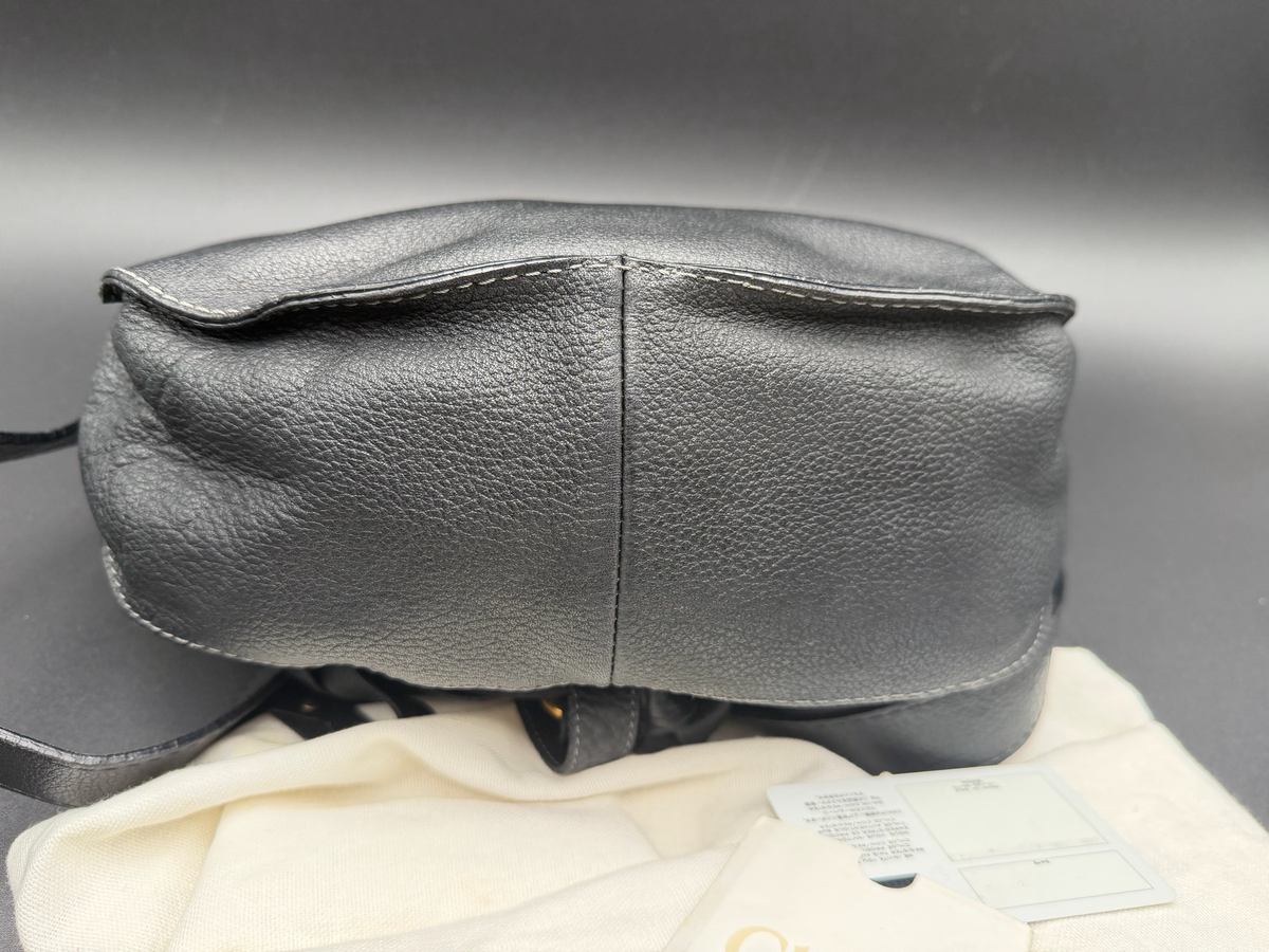 Chloe Marcie Saddle Messenger Crossbody Sling Black