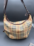 Burberry Haymarket Check Hobo Shoulder Bag