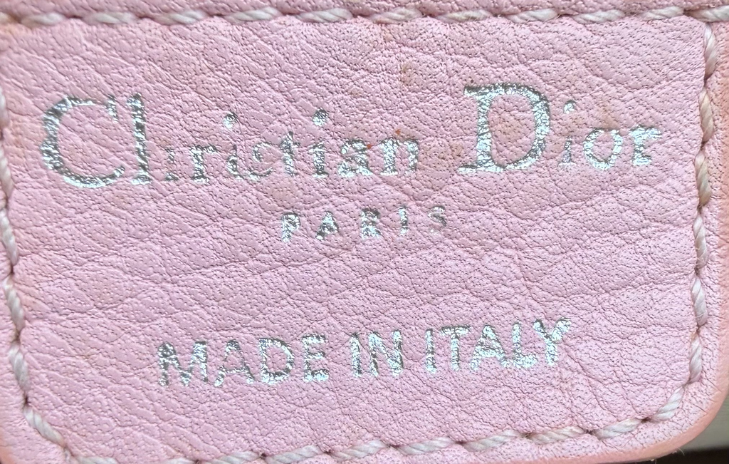 Christian Dior Trotter Canvas Monogram Tote Shoulder Pink