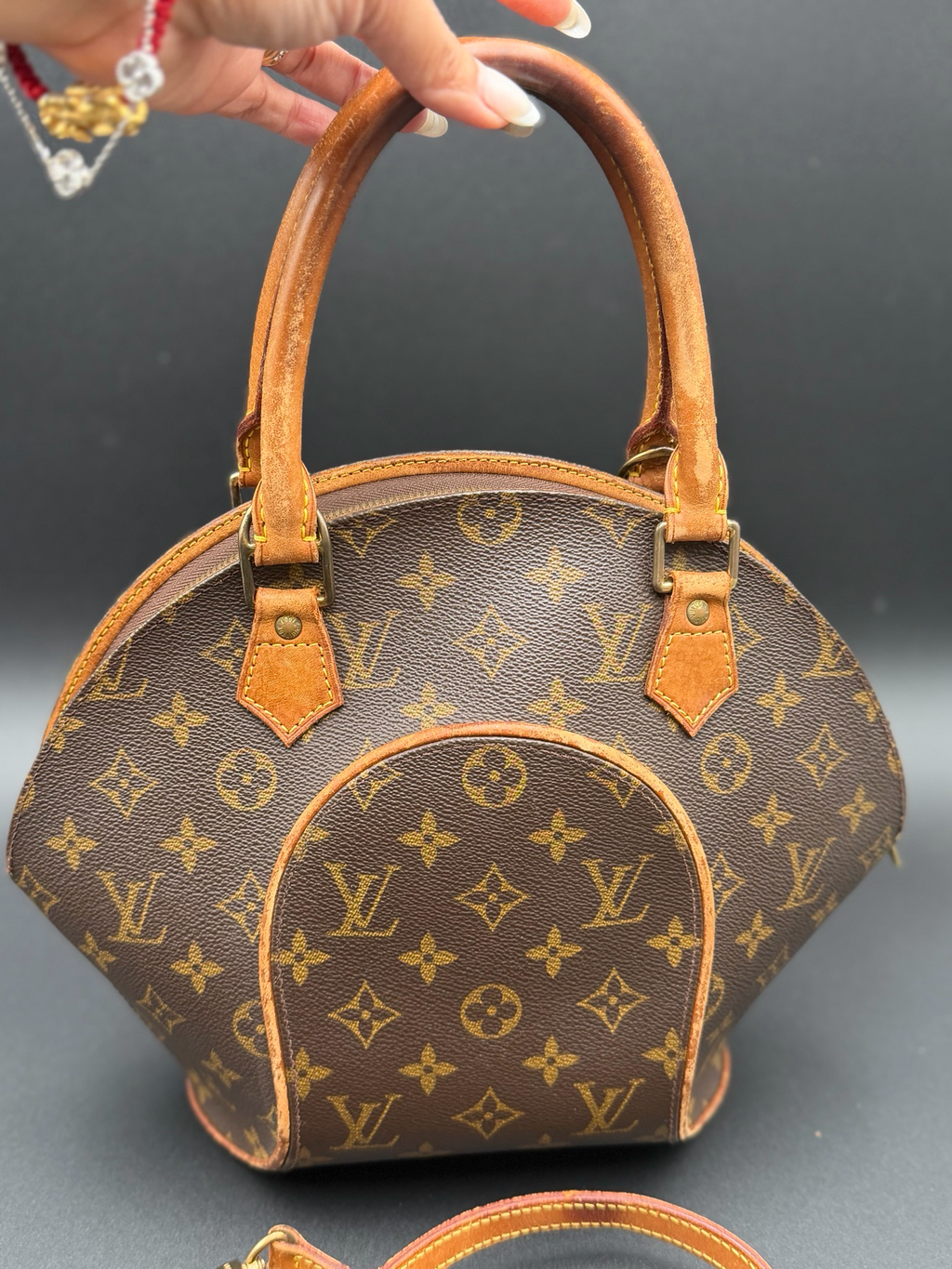 Louis Vuitton Monogram Ellipse PM Top Handle Crossbody Messenger Sling