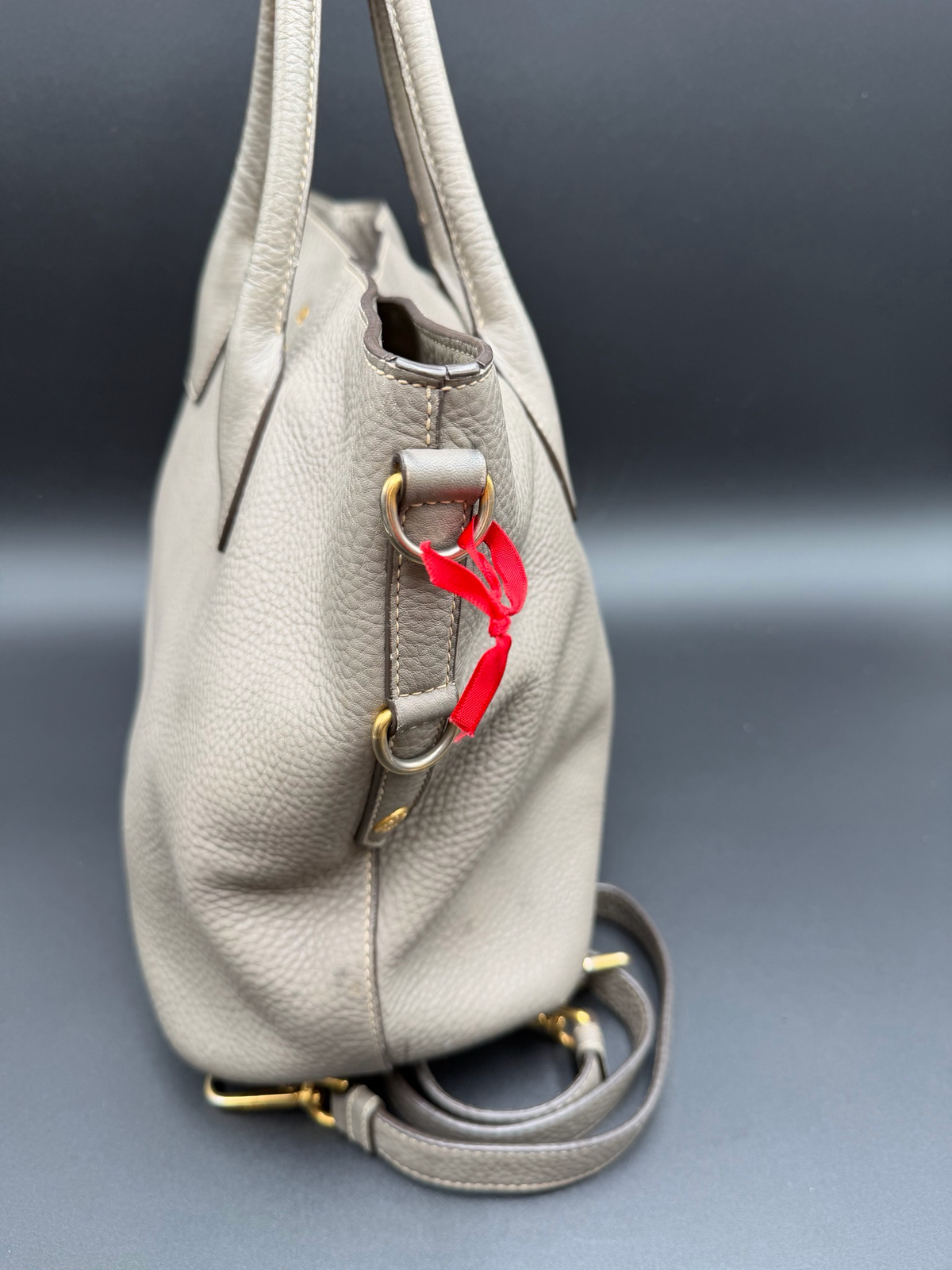 Prada Vitello Daino Messenger Crossbody Top Handle Tote