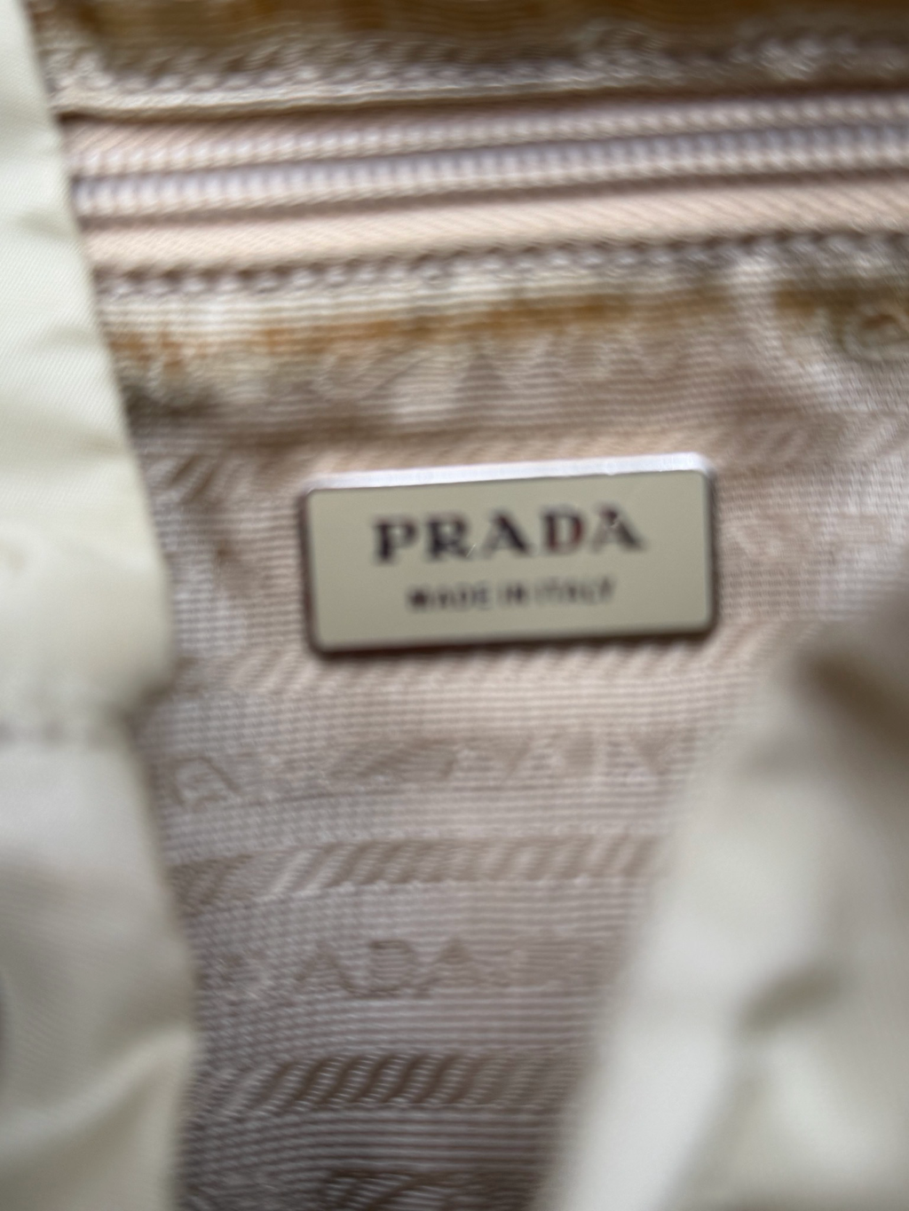 Prada Nylon Backpack Tessuto Ivory Cream