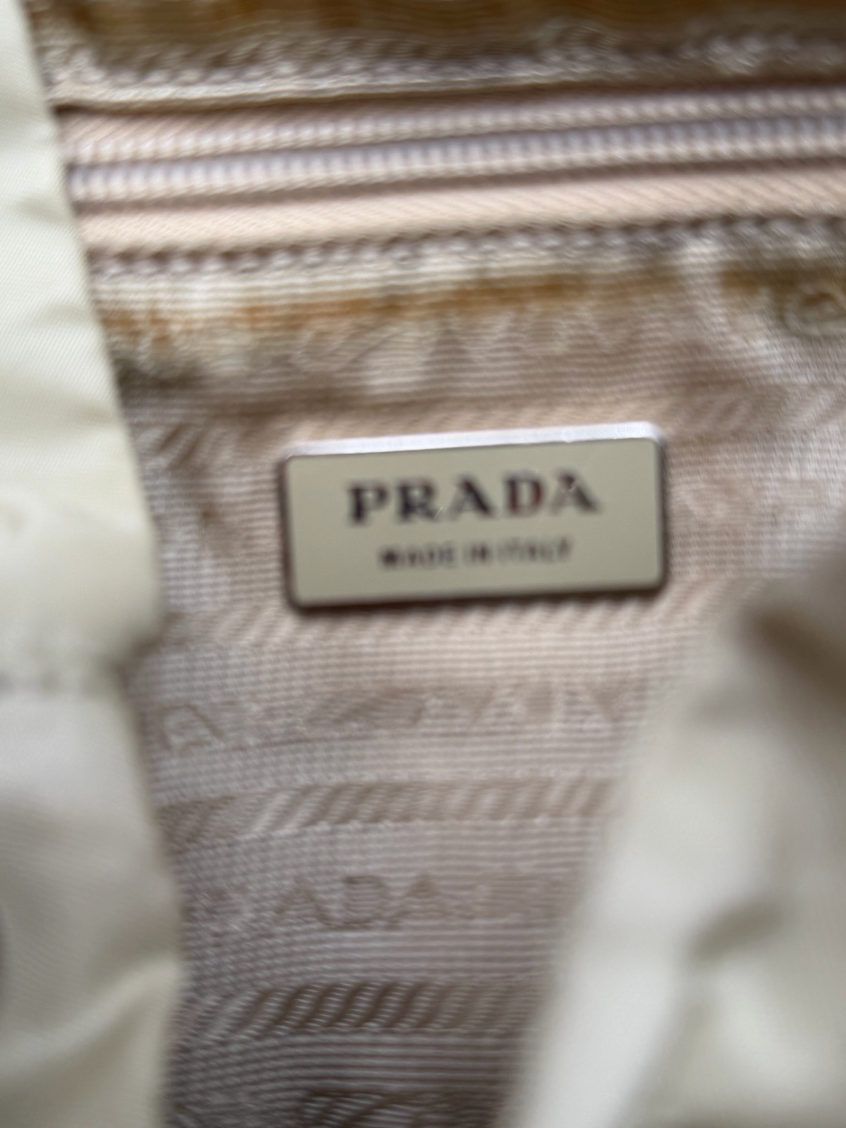 Prada Nylon Backpack Tessuto Ivory Cream