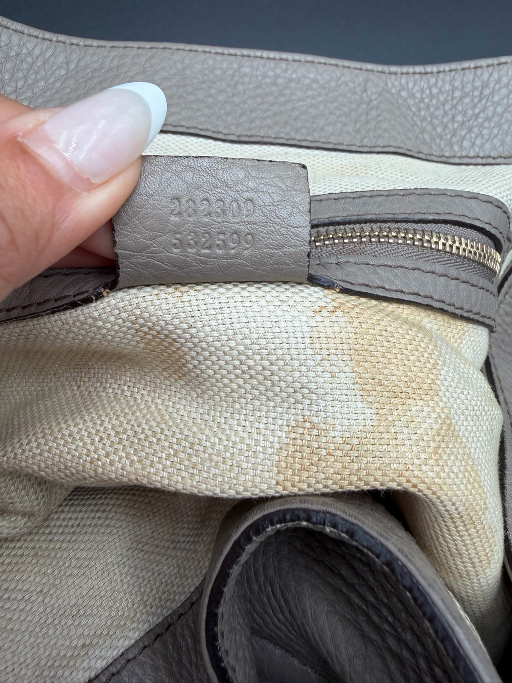 Gucci Soho Pebbled Leather Shoulder Bag Tote Cellarius Small
