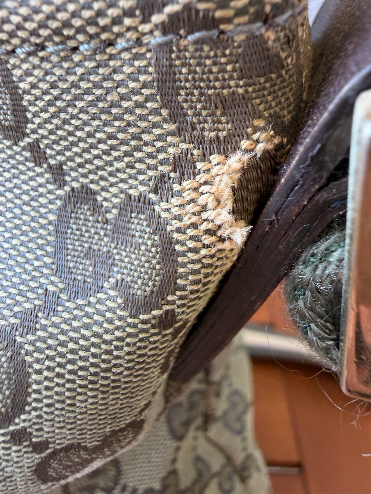 Gucci Monogram Canvas Sling Web Strap Crossbody