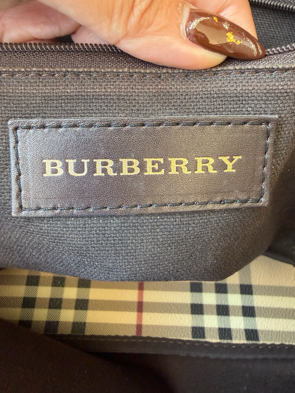 Burberry Regent Tote Haymarket Check Shoulder Bag