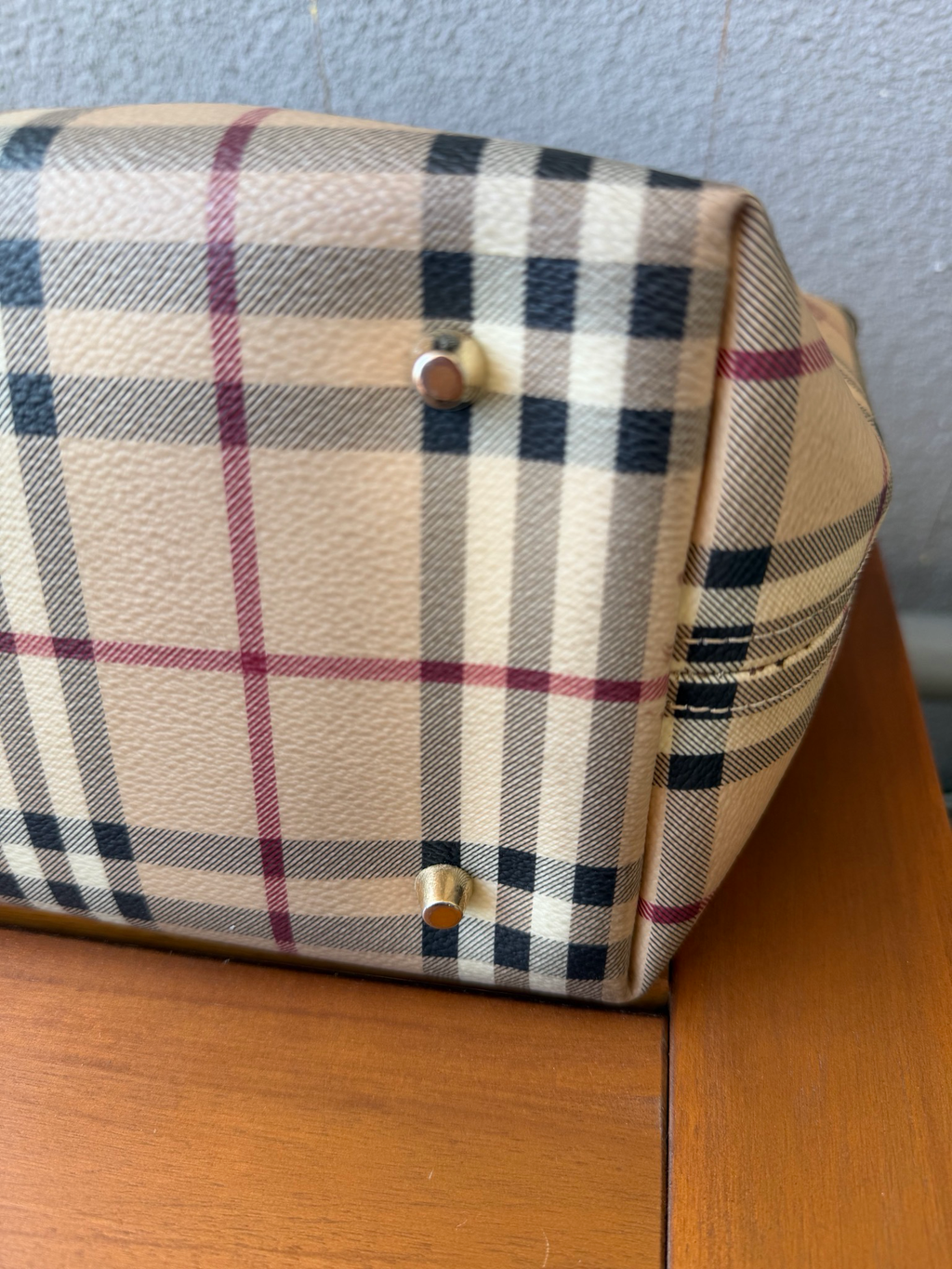 Burberry Regent Tote Haymarket Check Shoulder Bag