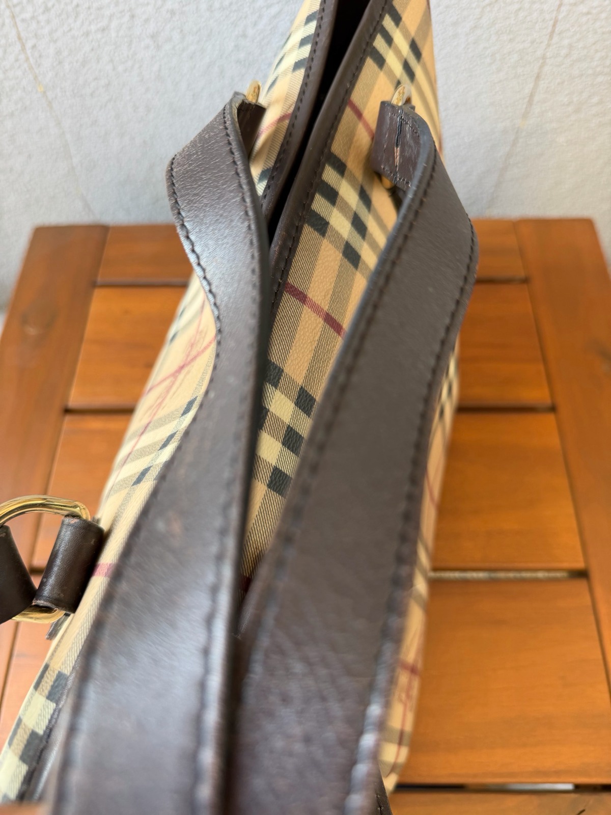 Burberry Regent Tote Haymarket Check Shoulder Bag