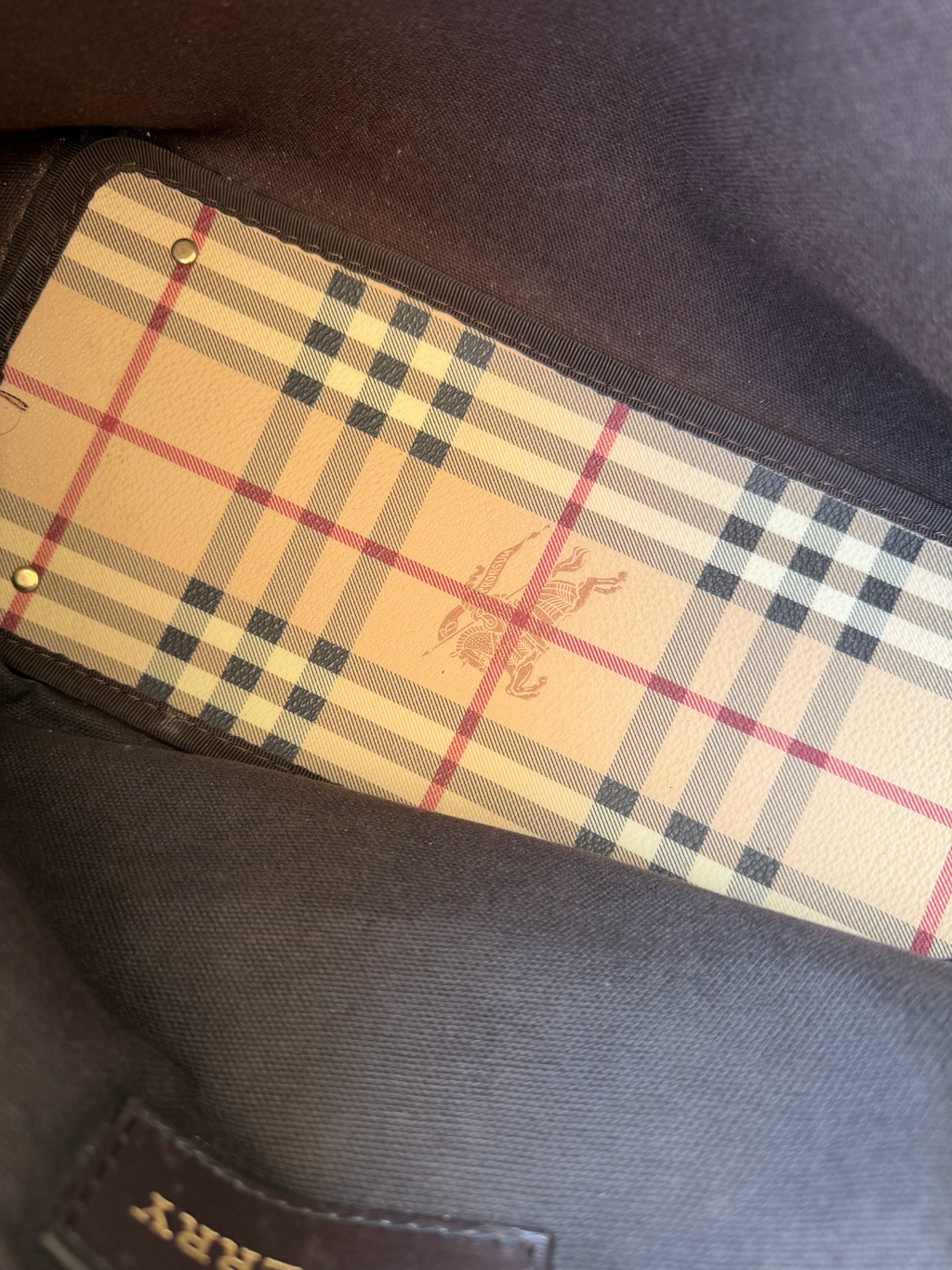 Burberry Regent Tote Haymarket Check Shoulder Bag