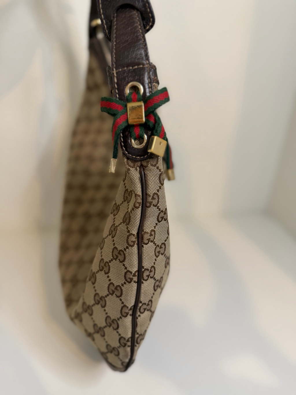 Gucci Monogram Canvas Princy Hobo Shoulder