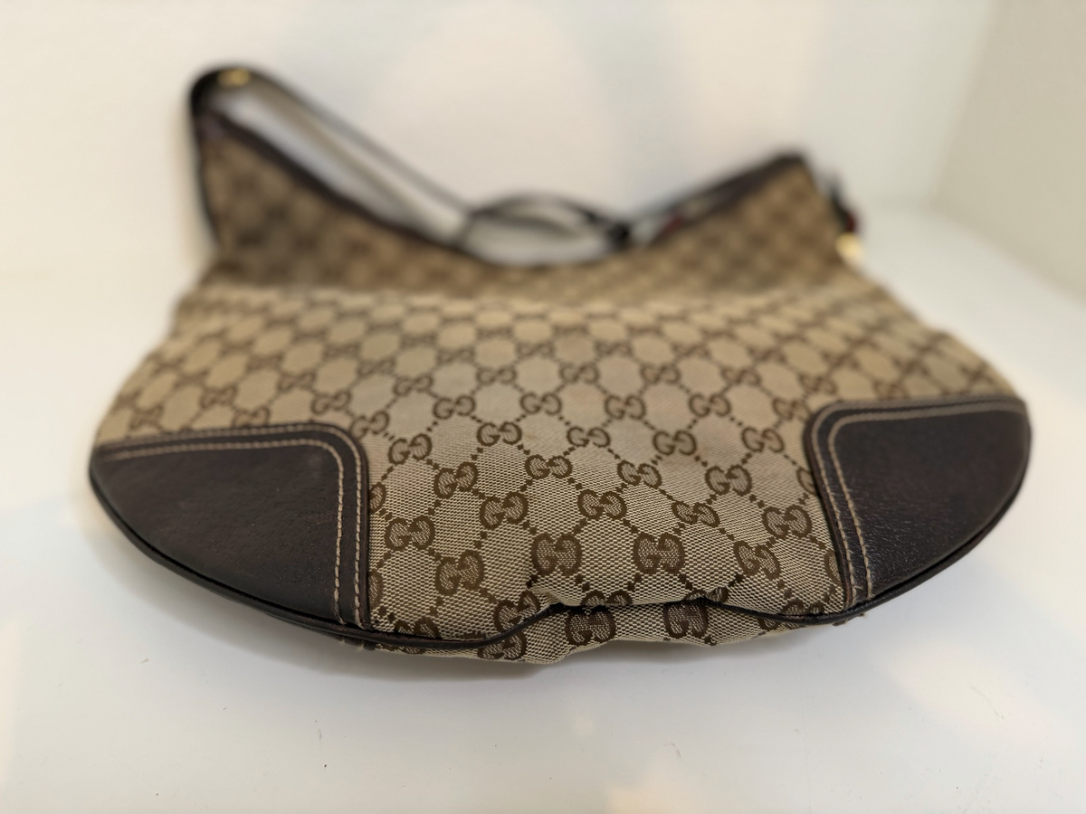 Gucci Monogram Canvas Princy Hobo Shoulder