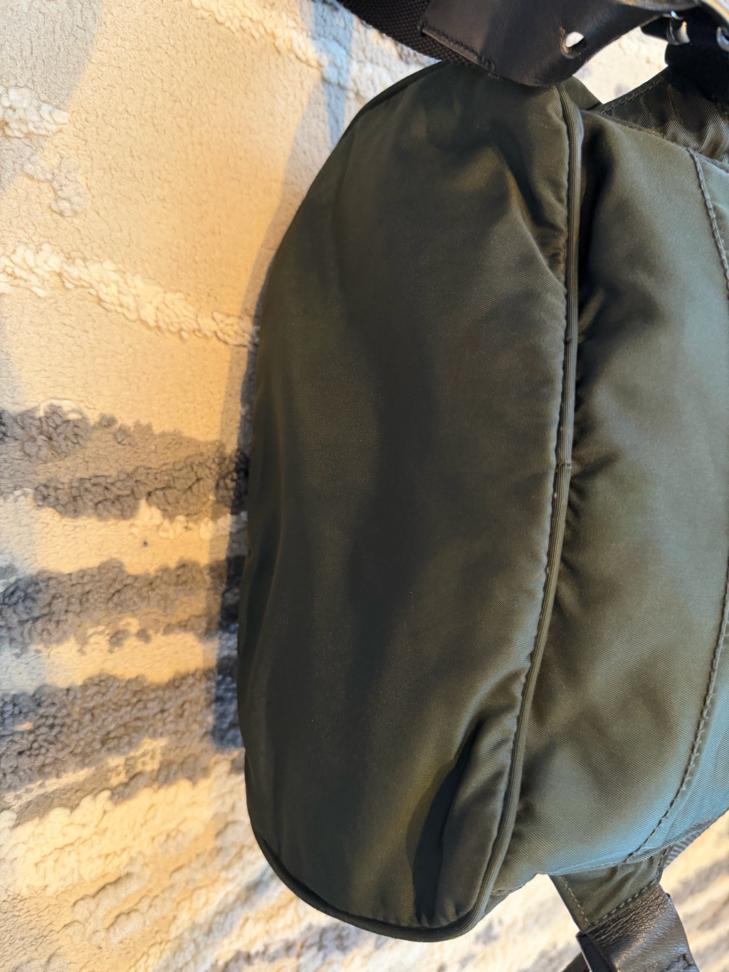 Prada Nylon Tessuto Backpack Small Green