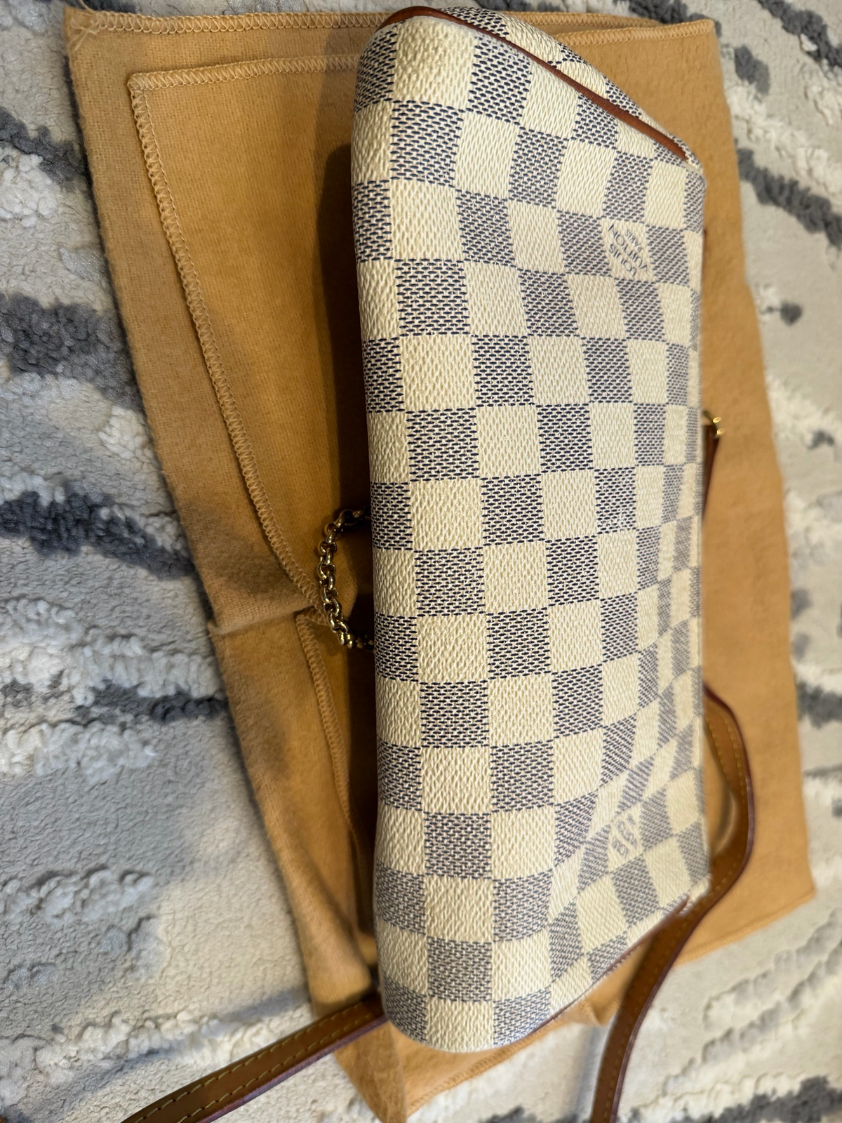 Louis Vuitton Damier Azur Eva Clutch Crossbody