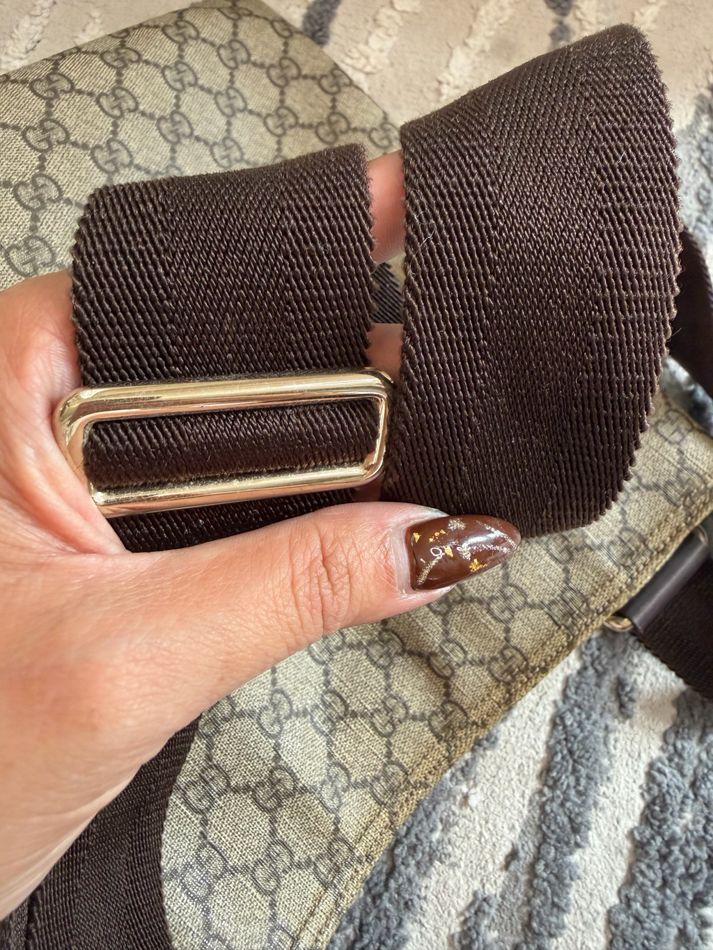 Gucci Monogram Supreme Flat Messenger Large
