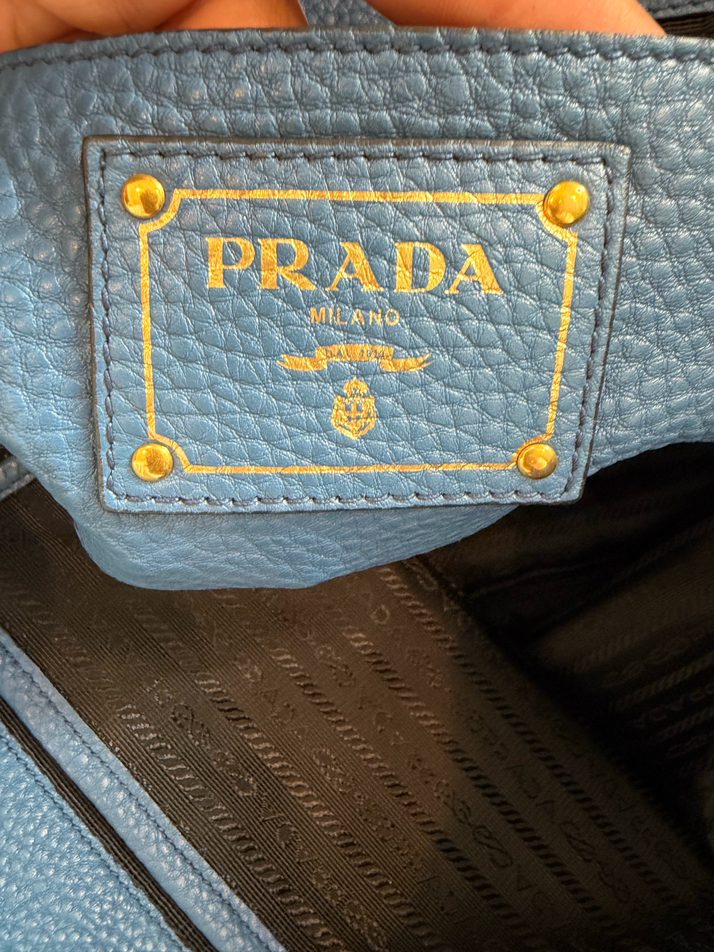 Prada Vitello Daino Shopper Convertible Messenger Crossbody Sling