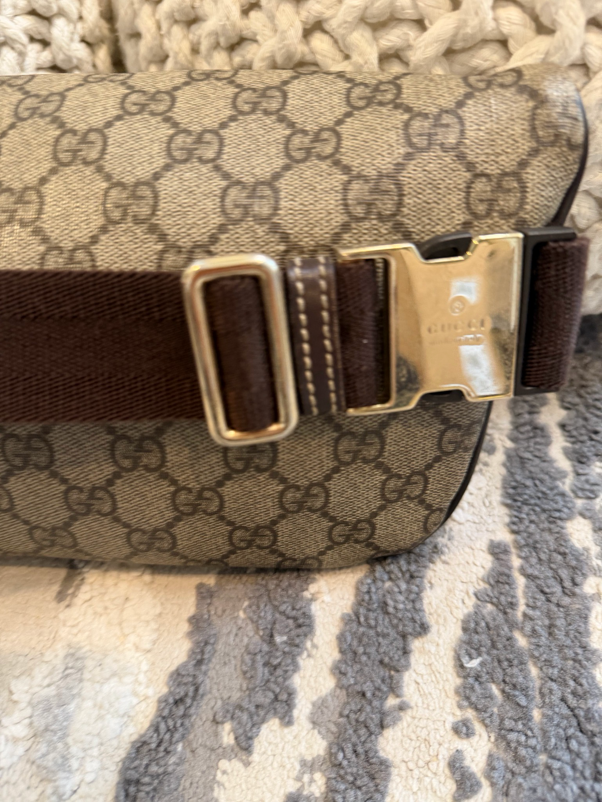 Gucci Monogram Supreme Plus Waist Bag B Beltbag