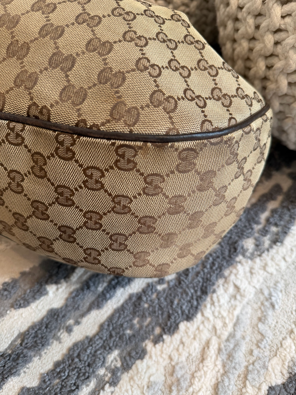 Gucci Monogram Canvas Sukey Hobo Shoulder