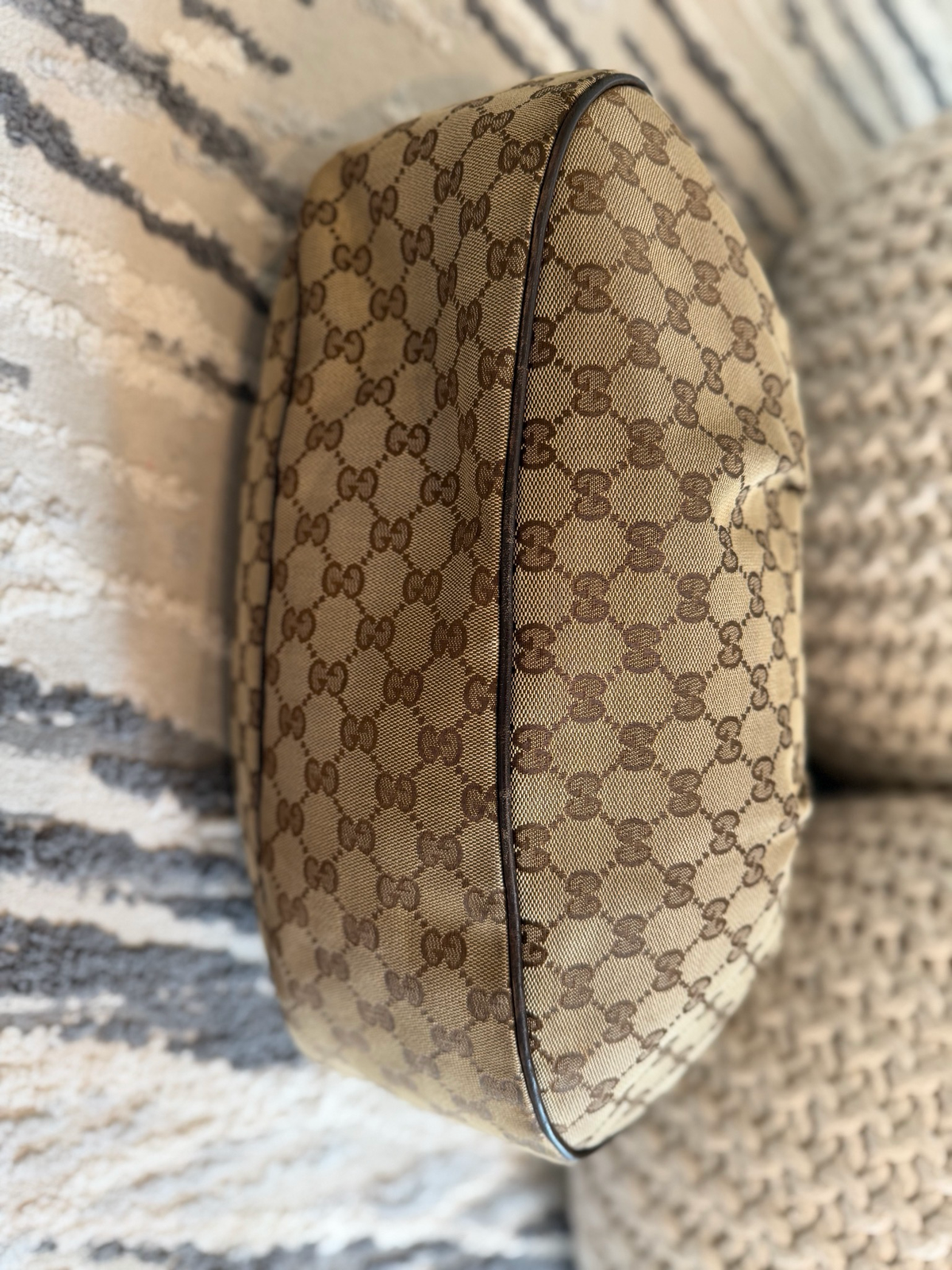 Gucci Monogram Canvas Sukey Hobo Shoulder