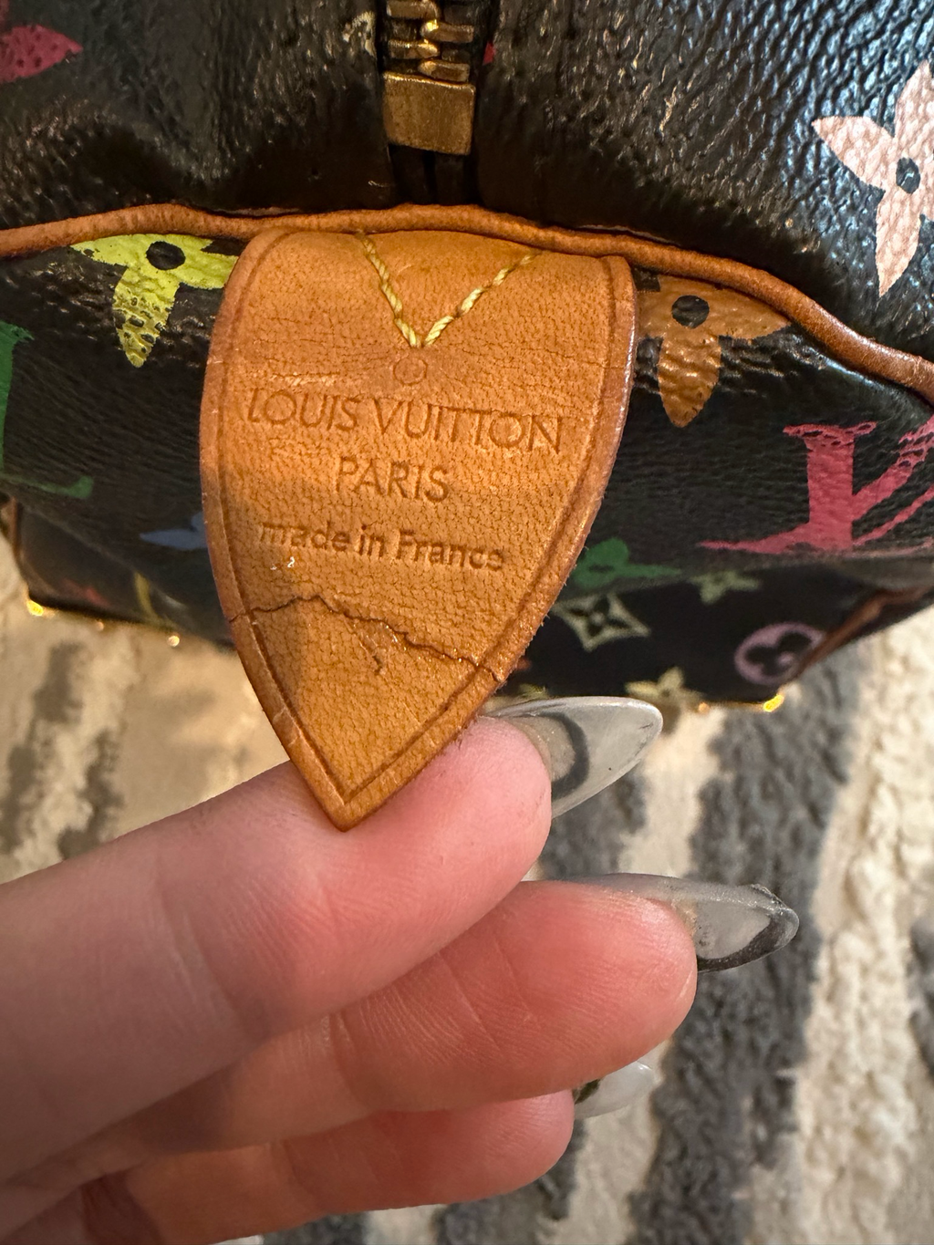 Louis Vuitton Monogram Multicolor Takashi Murakami Speedy Bowler Satchel Noir