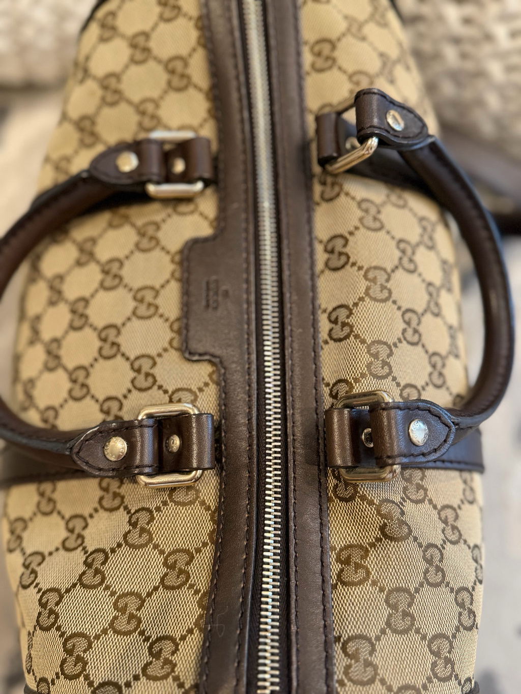 Gucci Joy Boston Bowler Messenger Canvas Crossbody