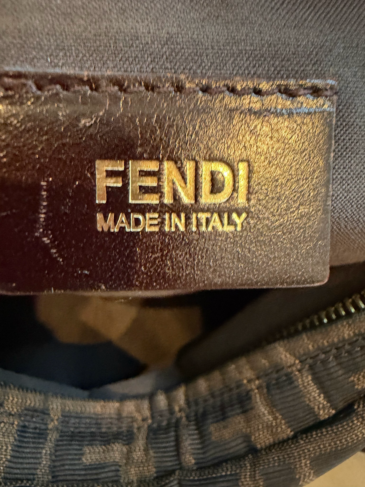 Fendi Zucca Borsa Chef Hobo Shoulder Bag