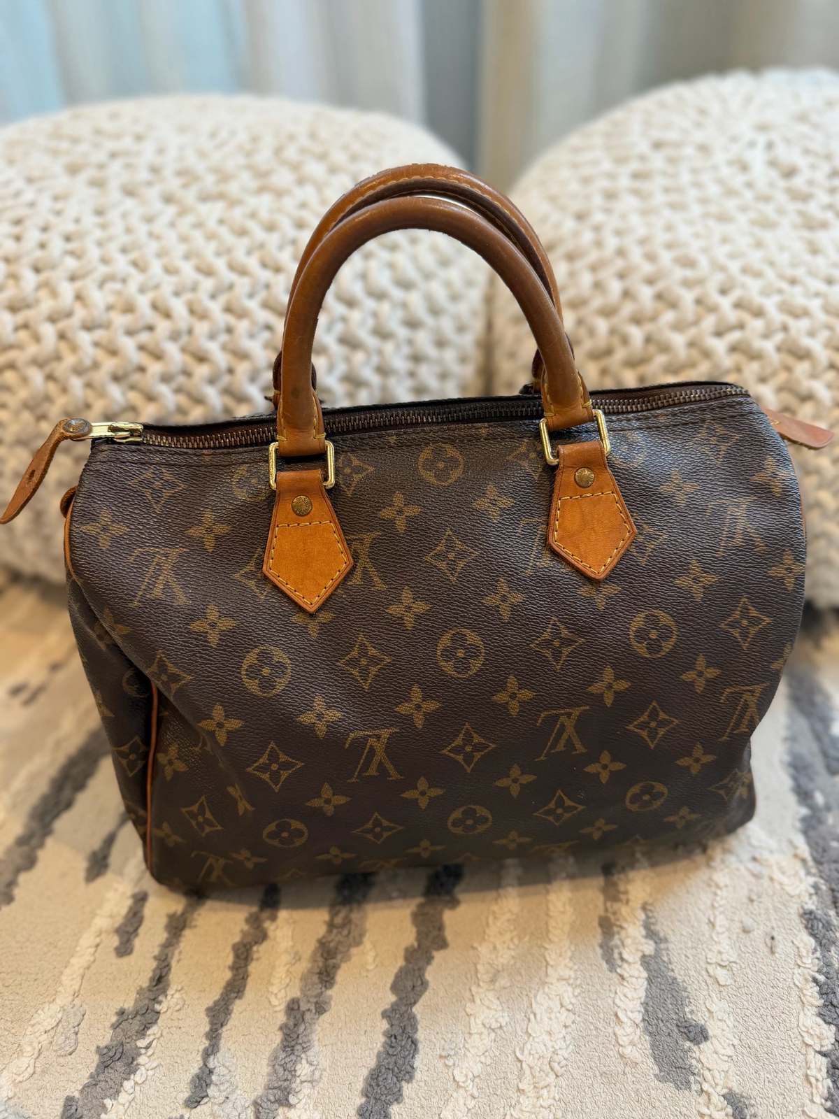 Louis Vuitton Monogram Speedy 30 Boston Bowler Satchel Top Handle