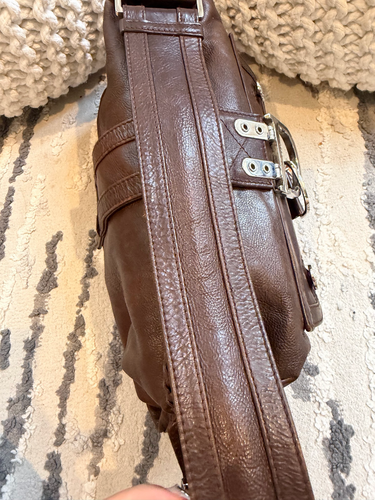 Christian Dior Calfskin Hobo Shoulder Flight Bag