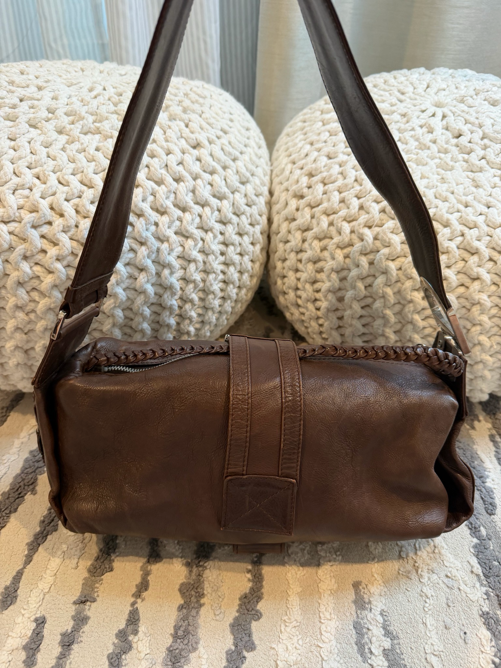 Christian Dior Calfskin Hobo Shoulder Flight Bag