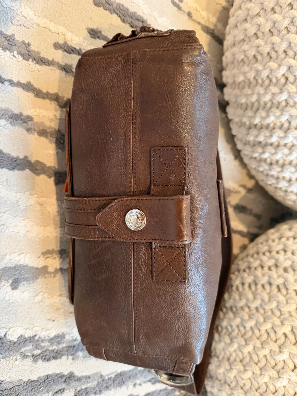 Christian Dior Calfskin Hobo Shoulder Flight Bag