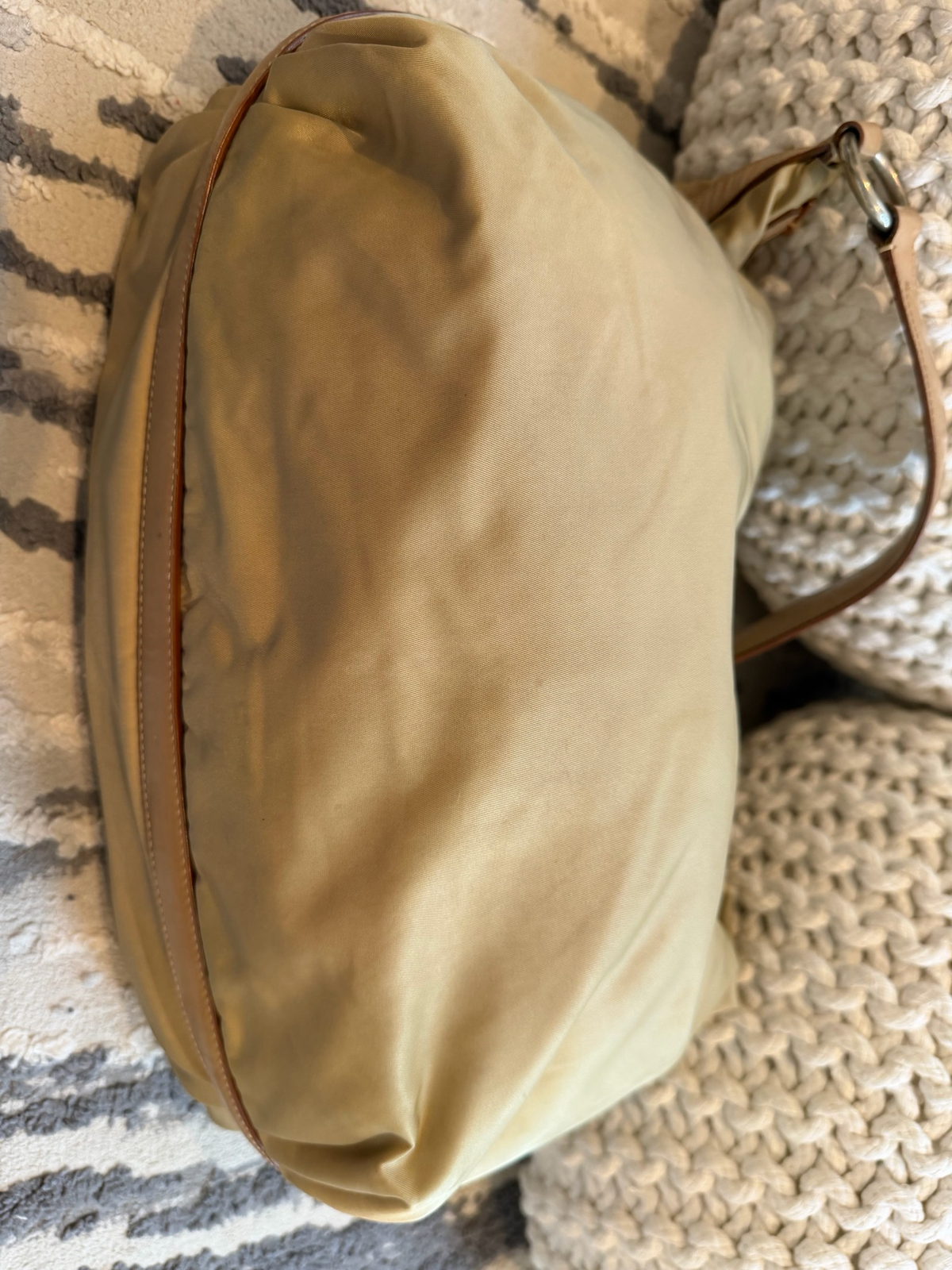 Prada Nylon Tessuto Jacquard Hobo Shoulder