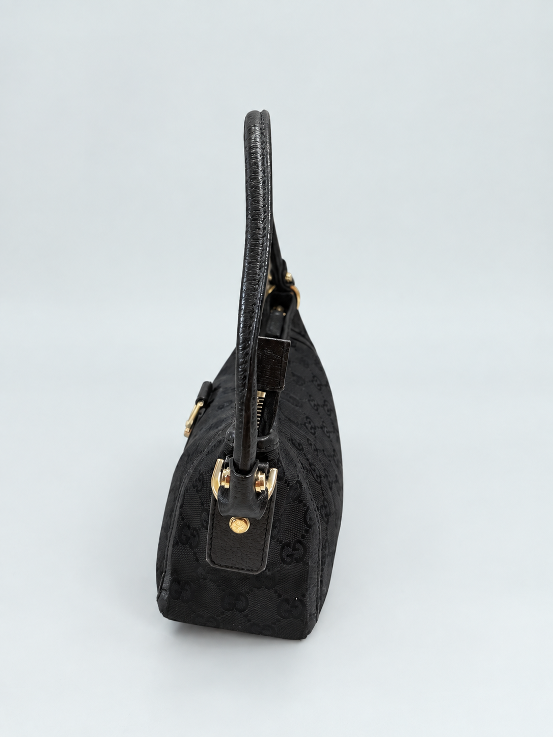 Gucci Monogram Canvas Abbey Pochette Hobo Shoulder